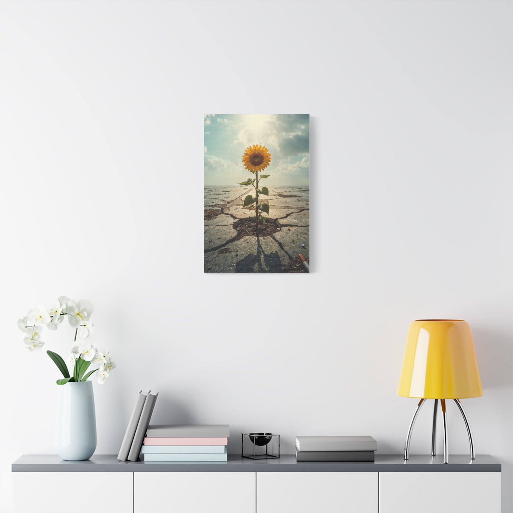 Inspirational Sunflower Canvas Wall Art.