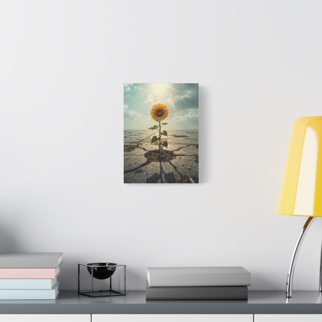 Inspirational Sunflower Canvas Wall Art.