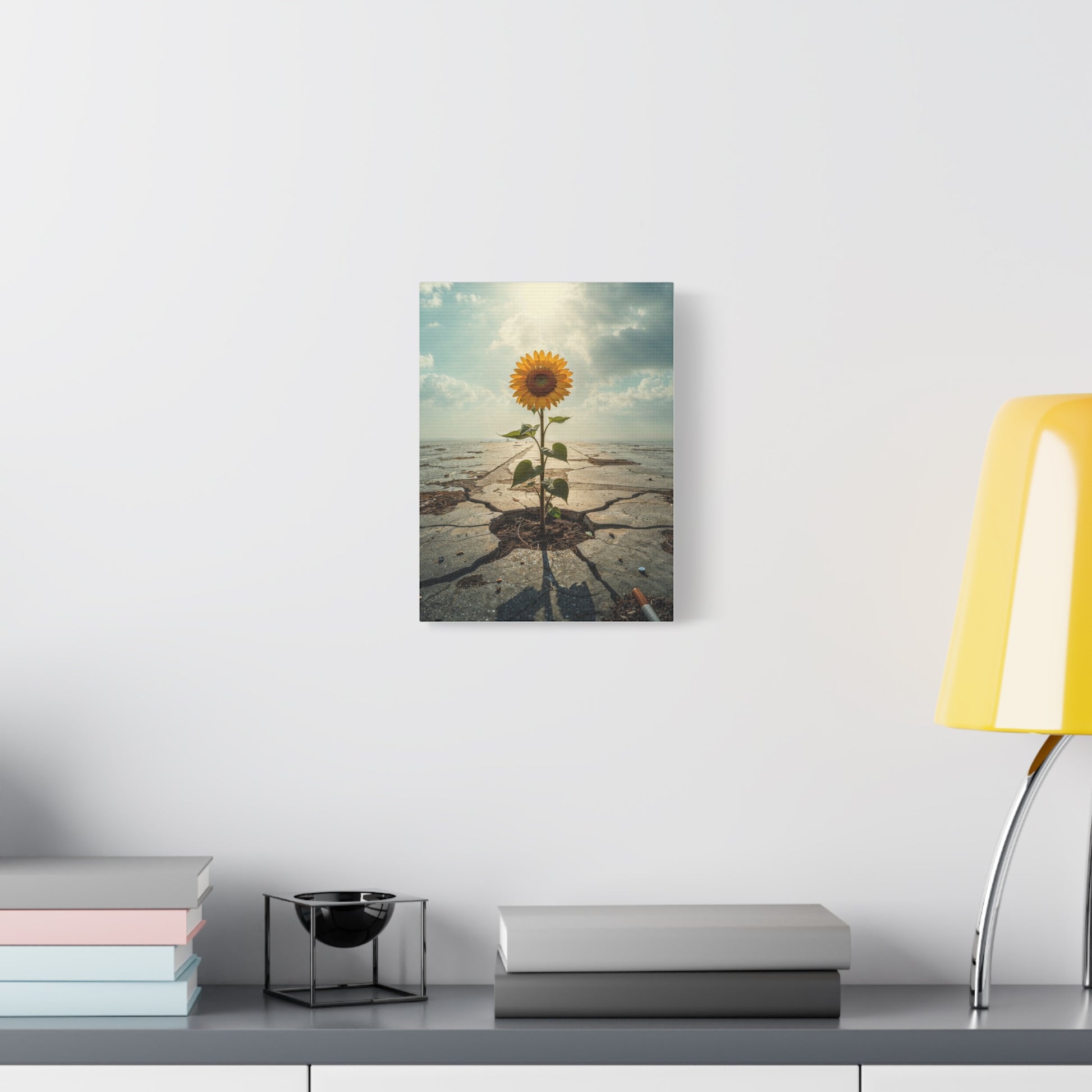 Inspirational Sunflower Canvas Wall Art.