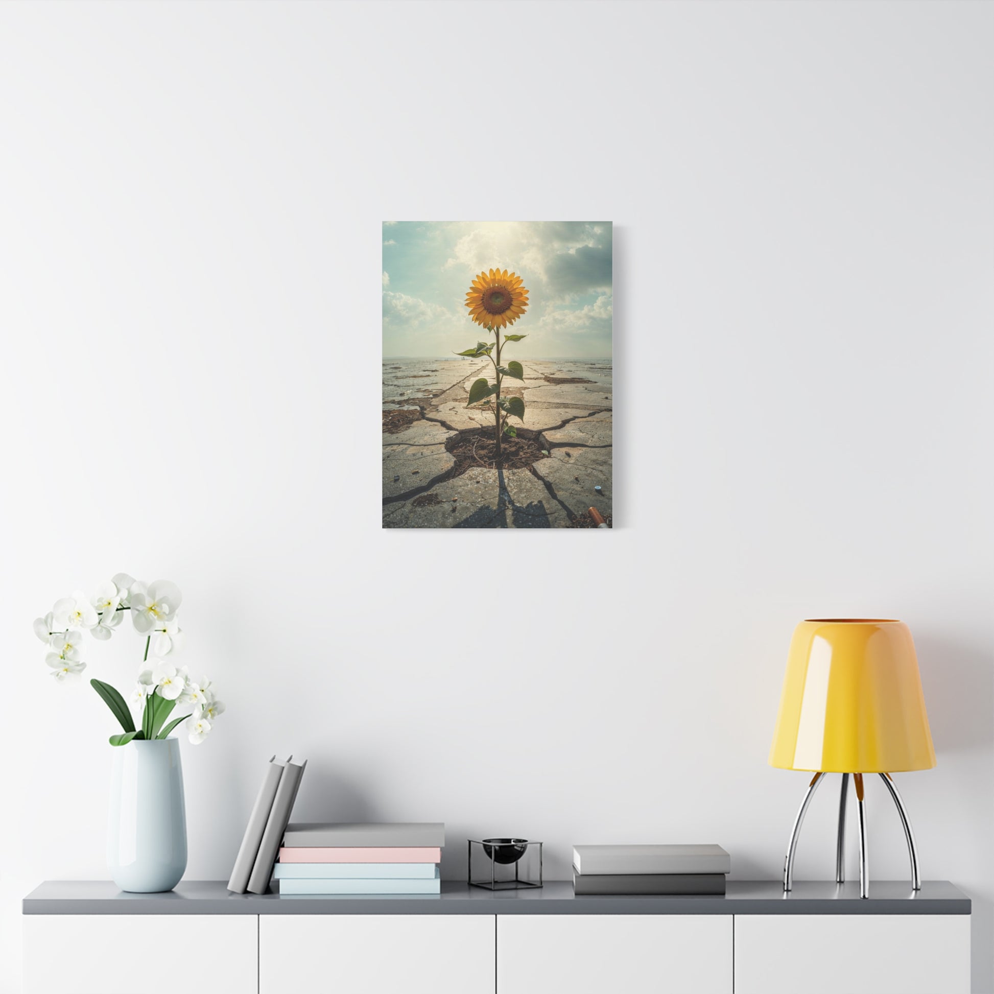 Inspirational Sunflower Canvas Wall Art.