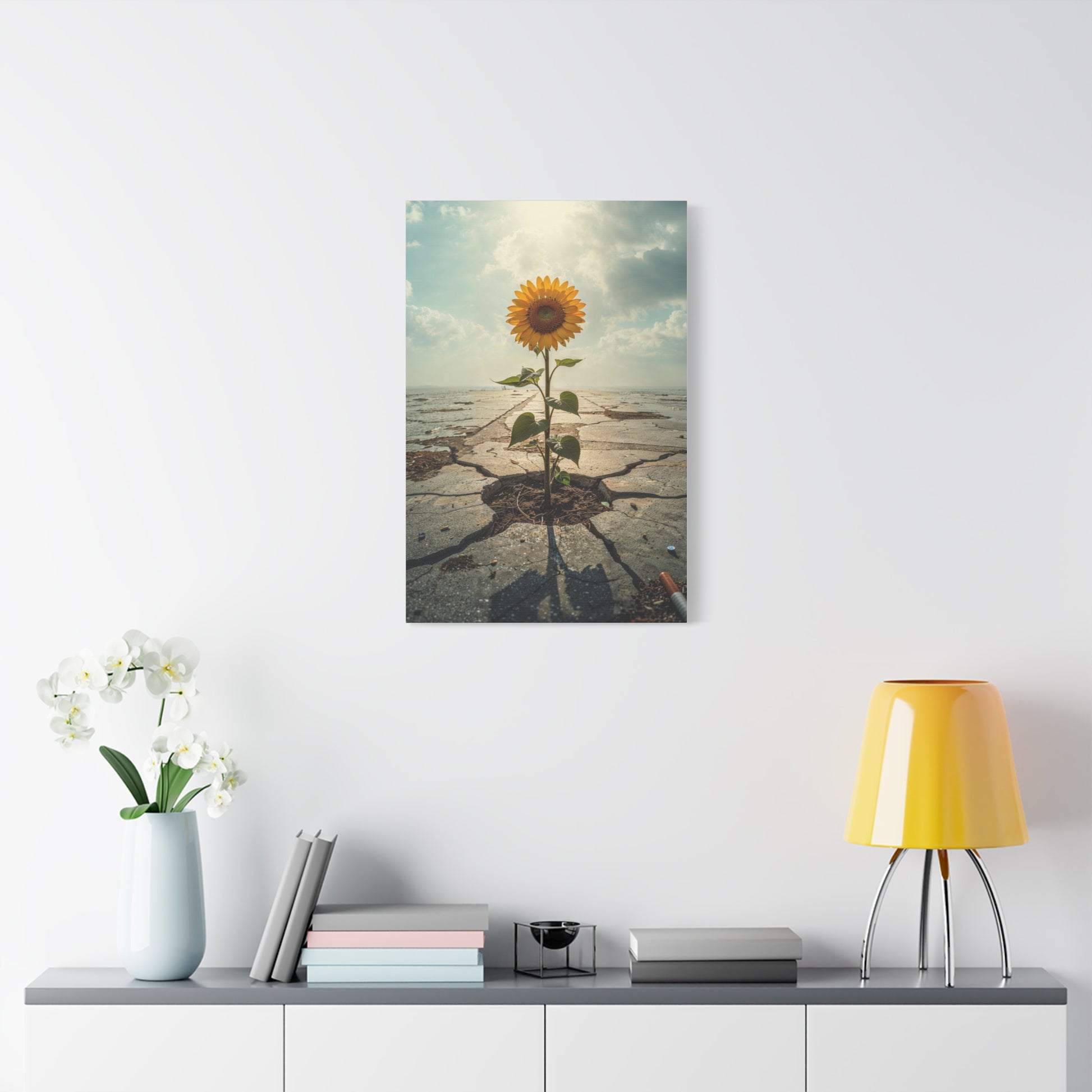 Inspirational Sunflower Canvas Wall Art.