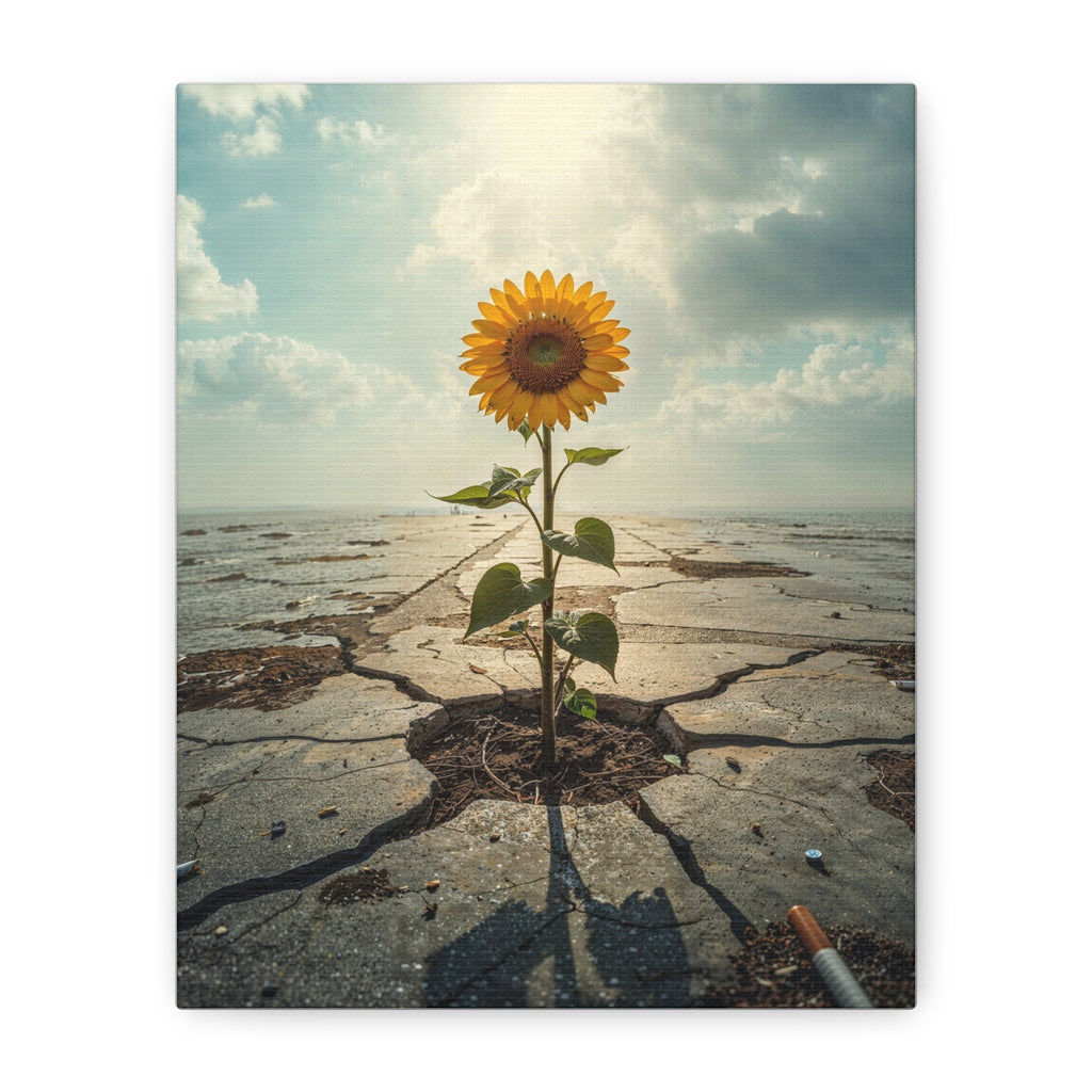 Inspirational Sunflower Canvas Wall Art.