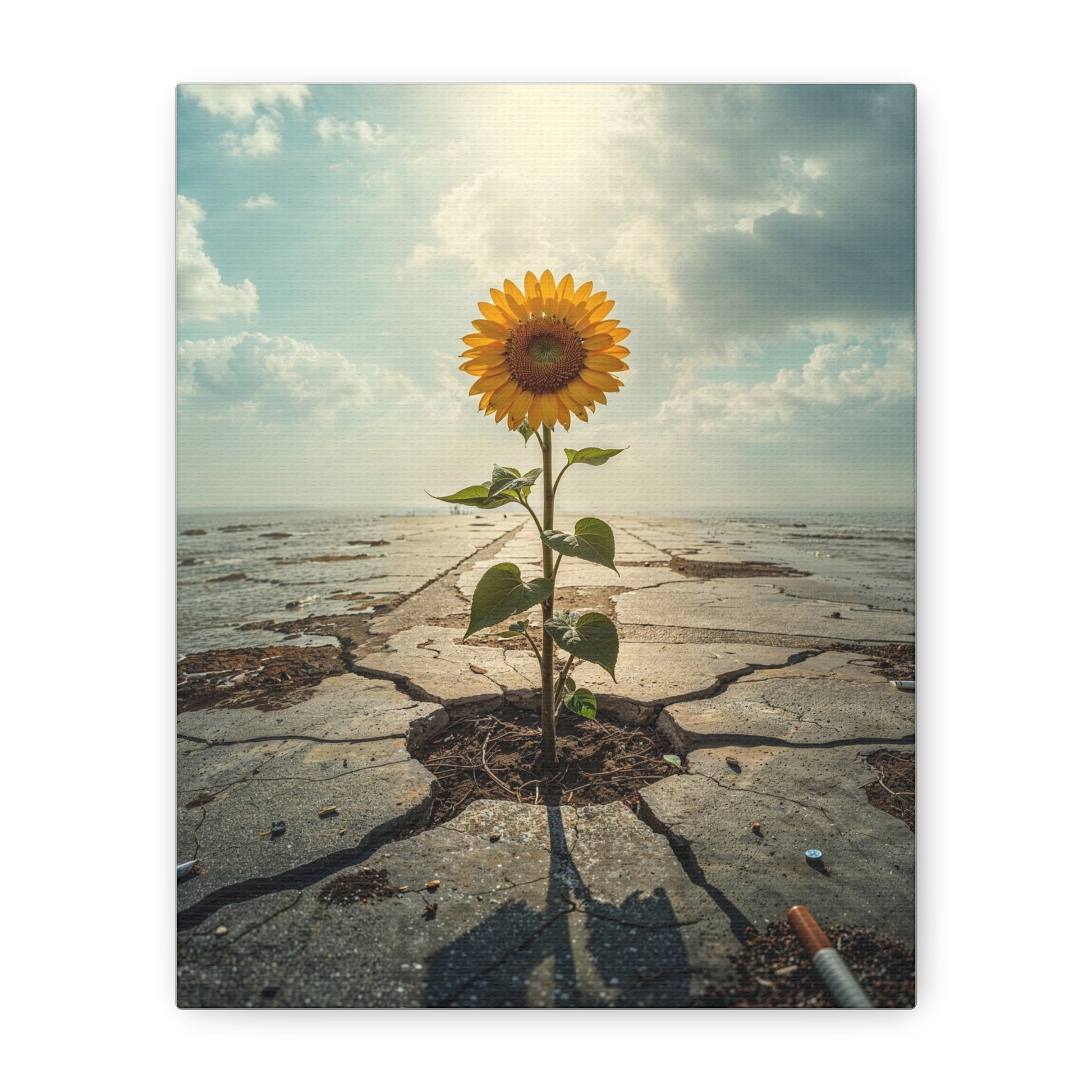 Inspirational Sunflower Canvas Wall Art.