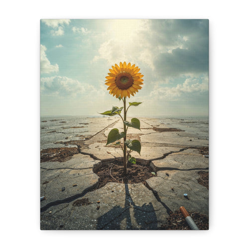 Inspirational Sunflower Canvas Wall Art.
