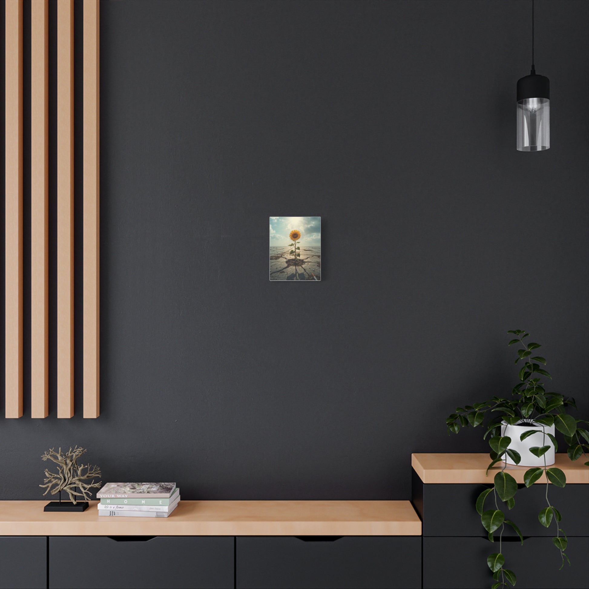 Inspirational Sunflower Canvas Wall Art.