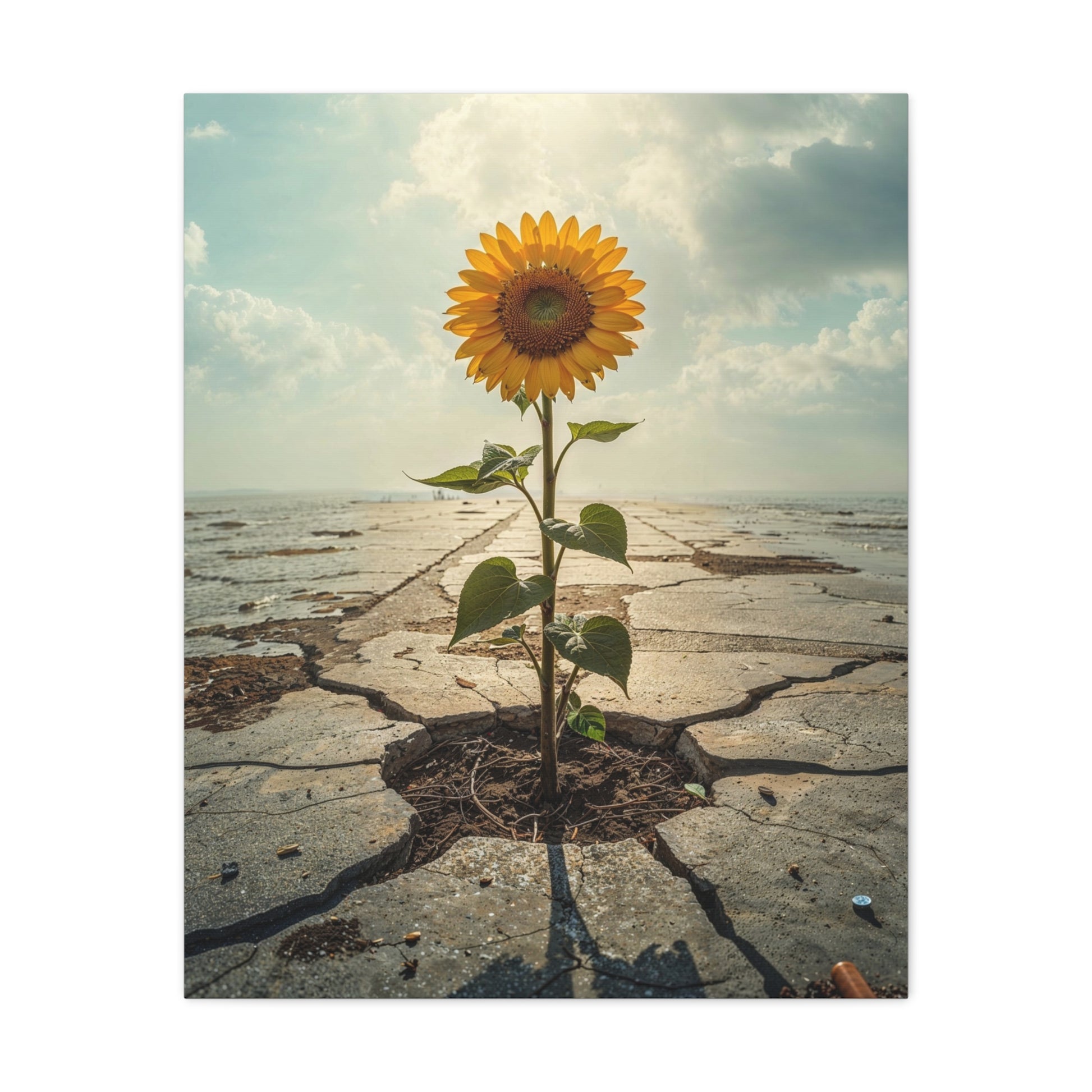 Inspirational Sunflower Canvas Wall Art.