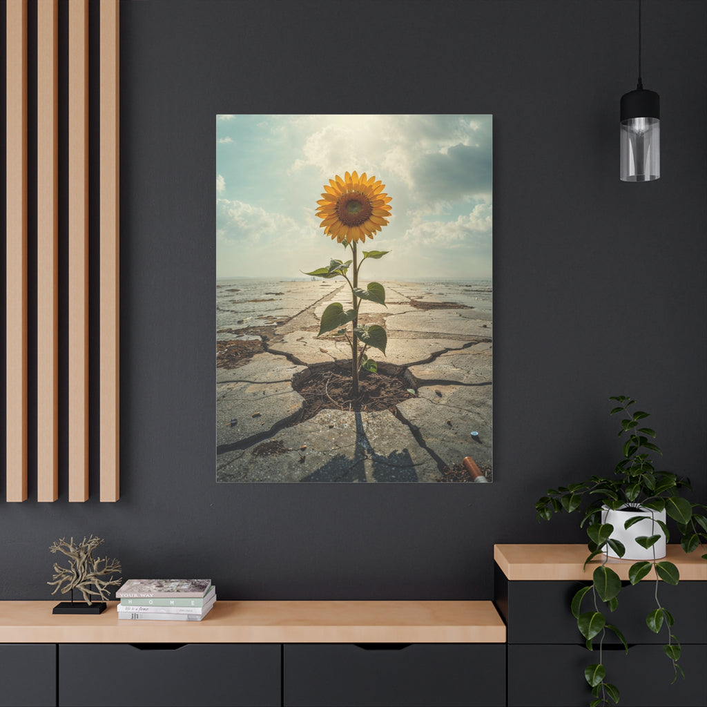 Inspirational Sunflower Canvas Wall Art.