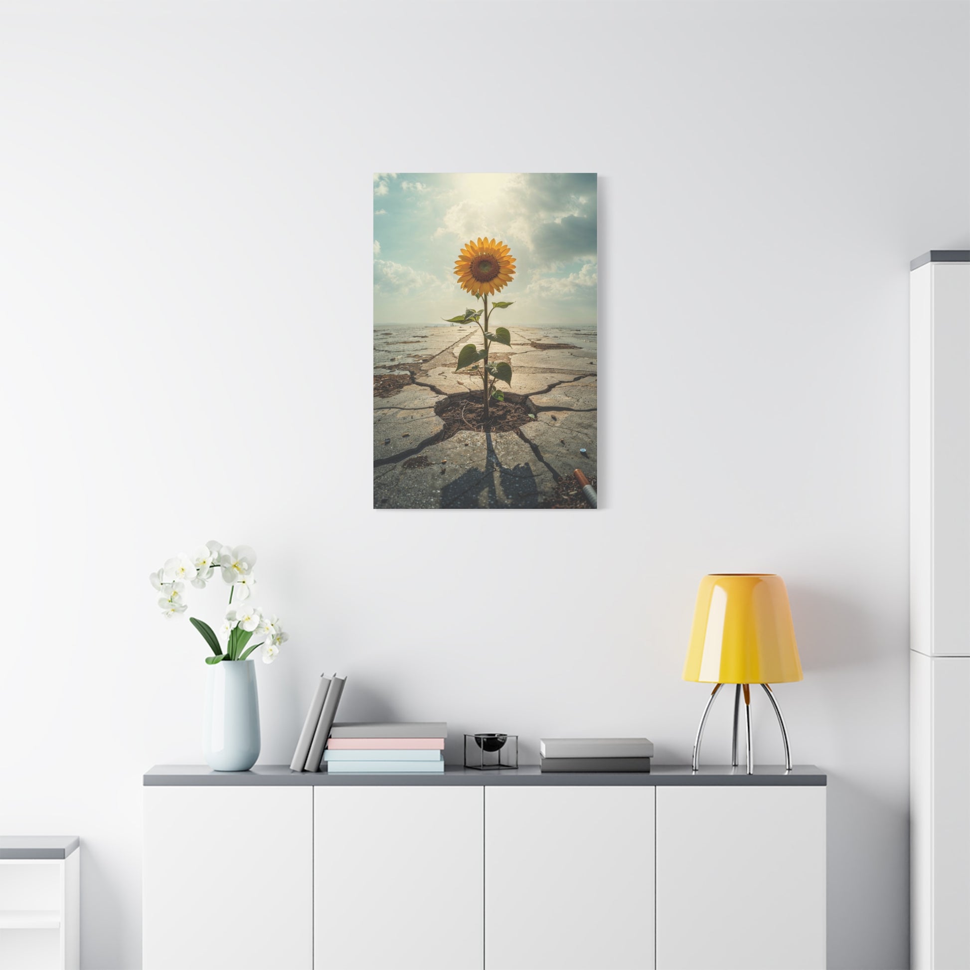 Inspirational Sunflower Canvas Wall Art.