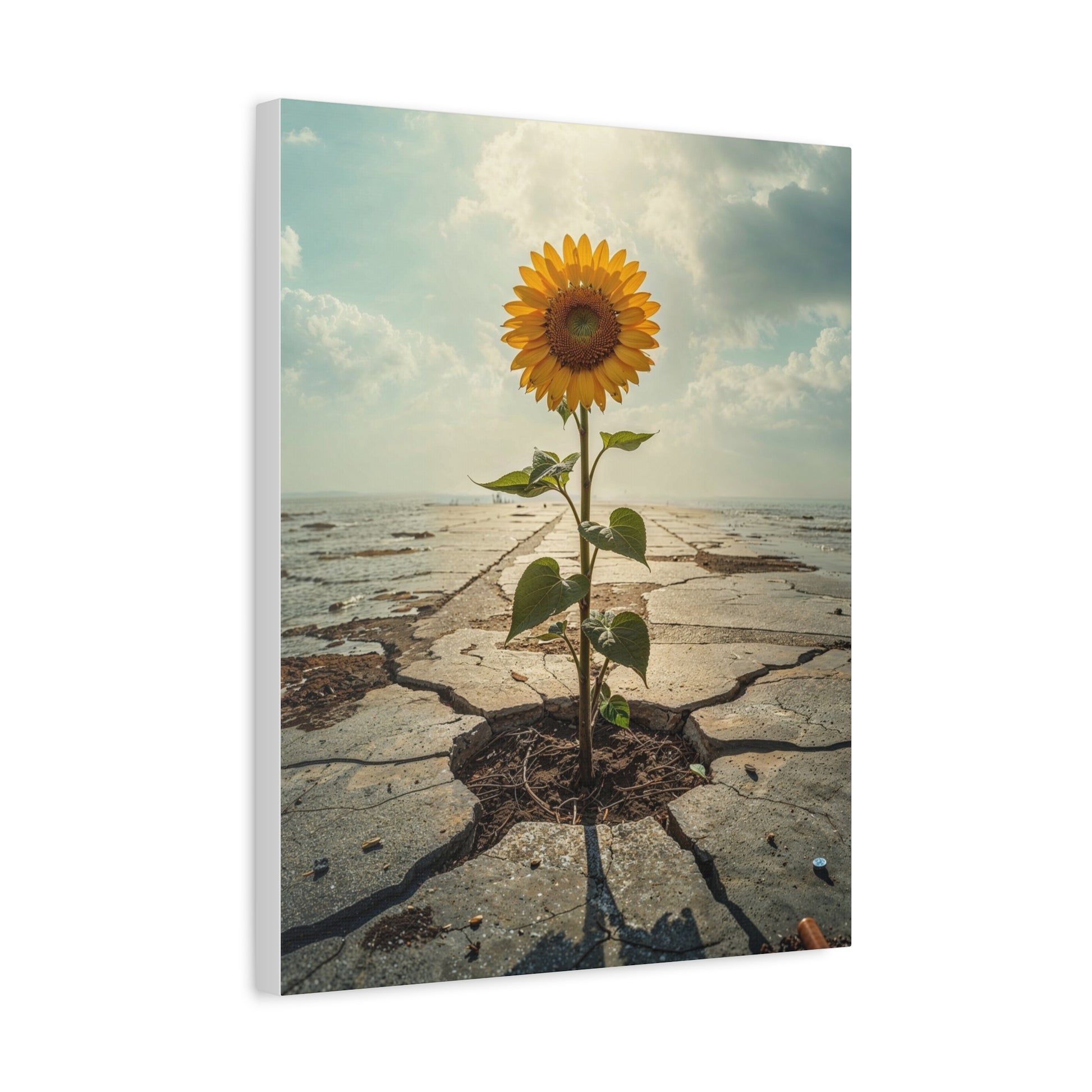Inspirational Sunflower Canvas Wall Art.