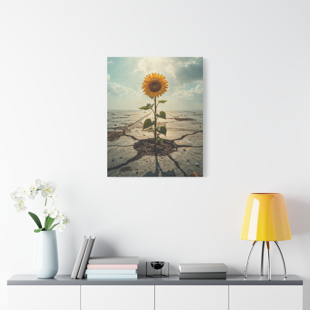 Inspirational Sunflower Canvas Wall Art.