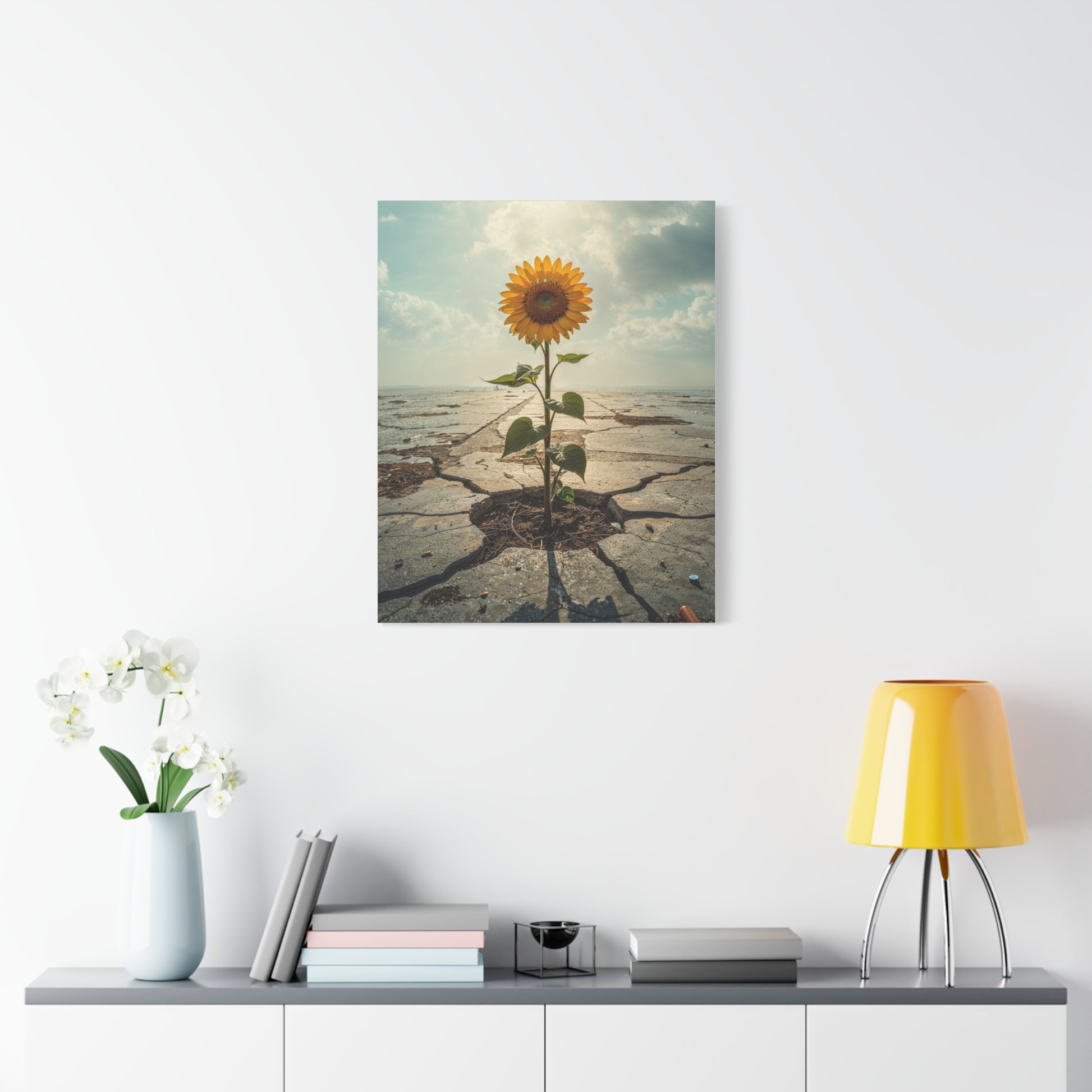 Inspirational Sunflower Canvas Wall Art.