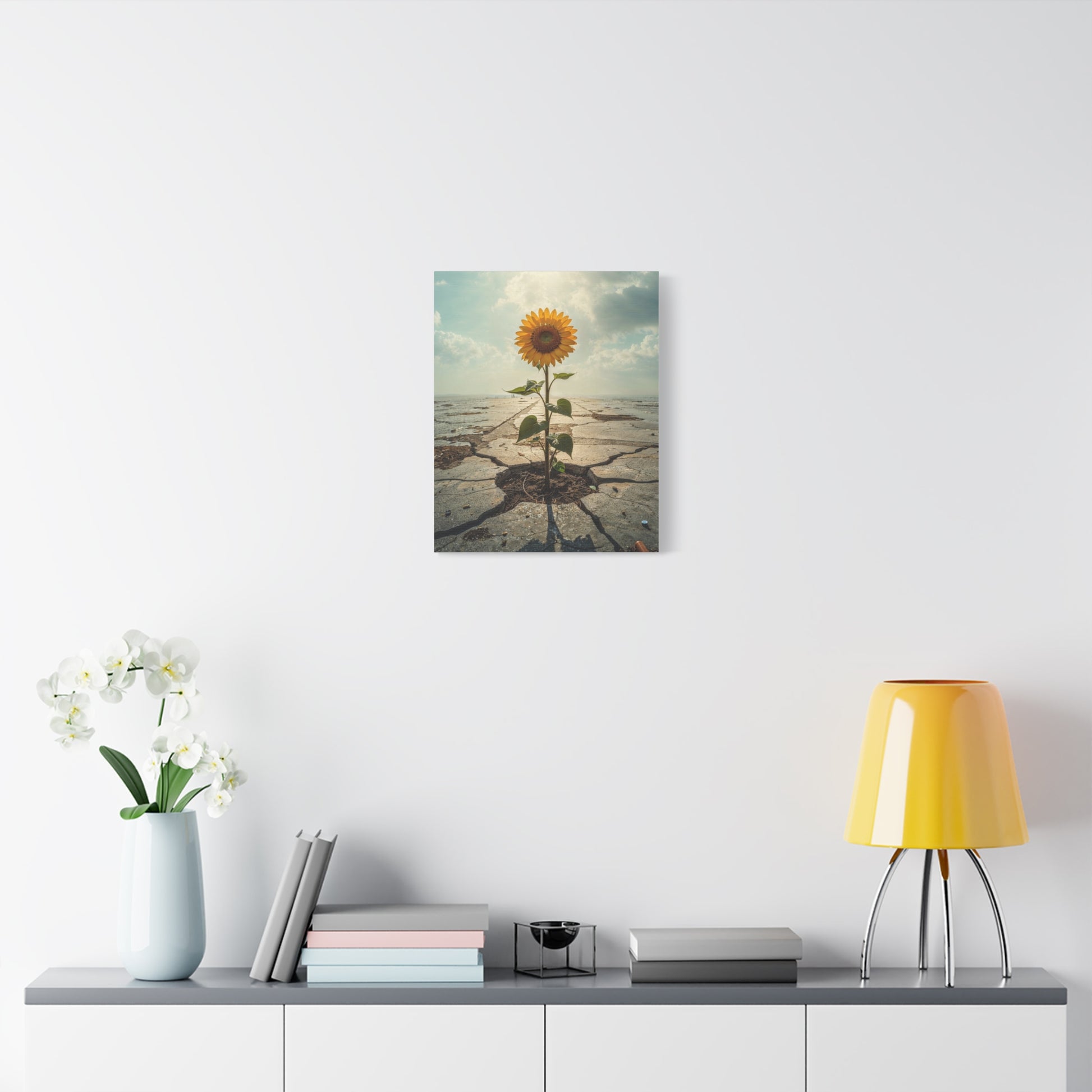 Inspirational Sunflower Canvas Wall Art.