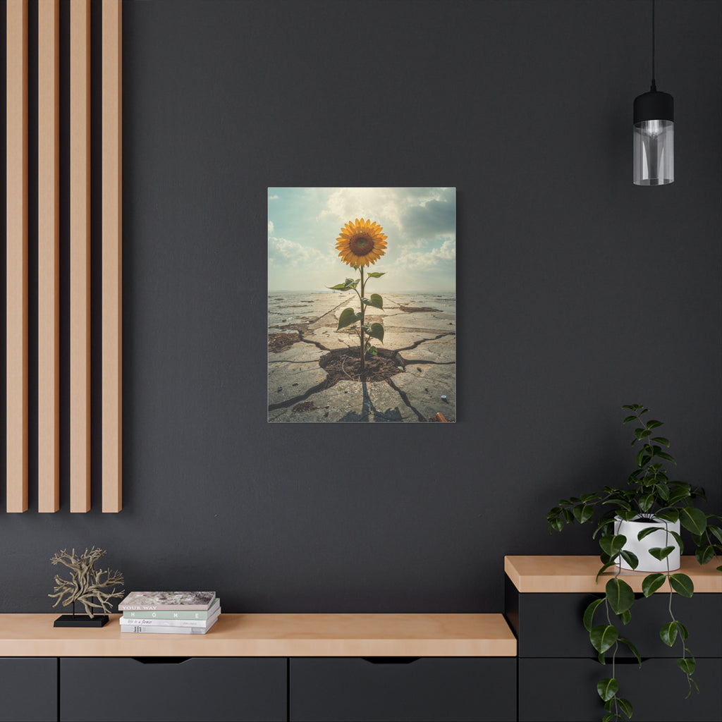 Inspirational Sunflower Canvas Wall Art.