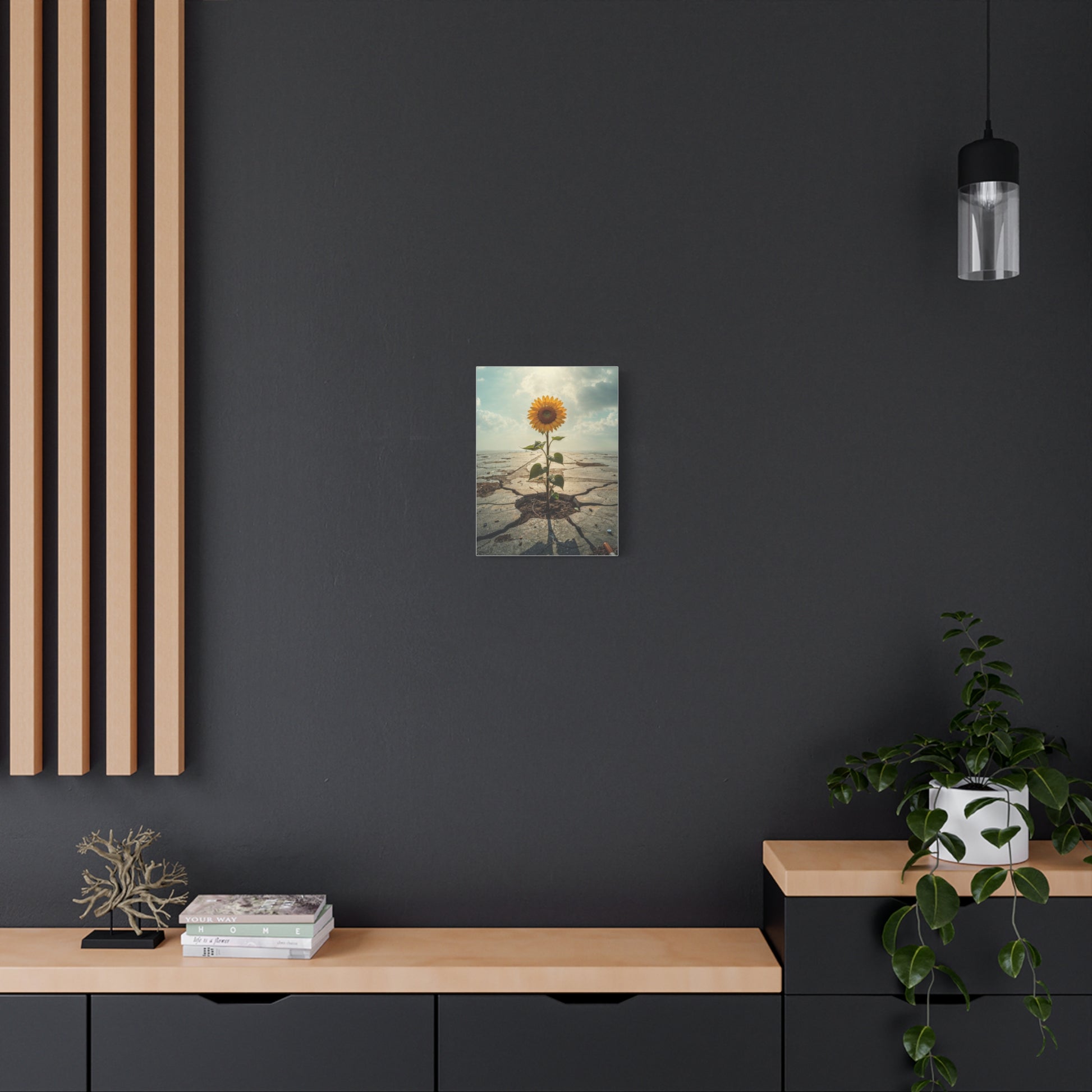 Inspirational Sunflower Canvas Wall Art.