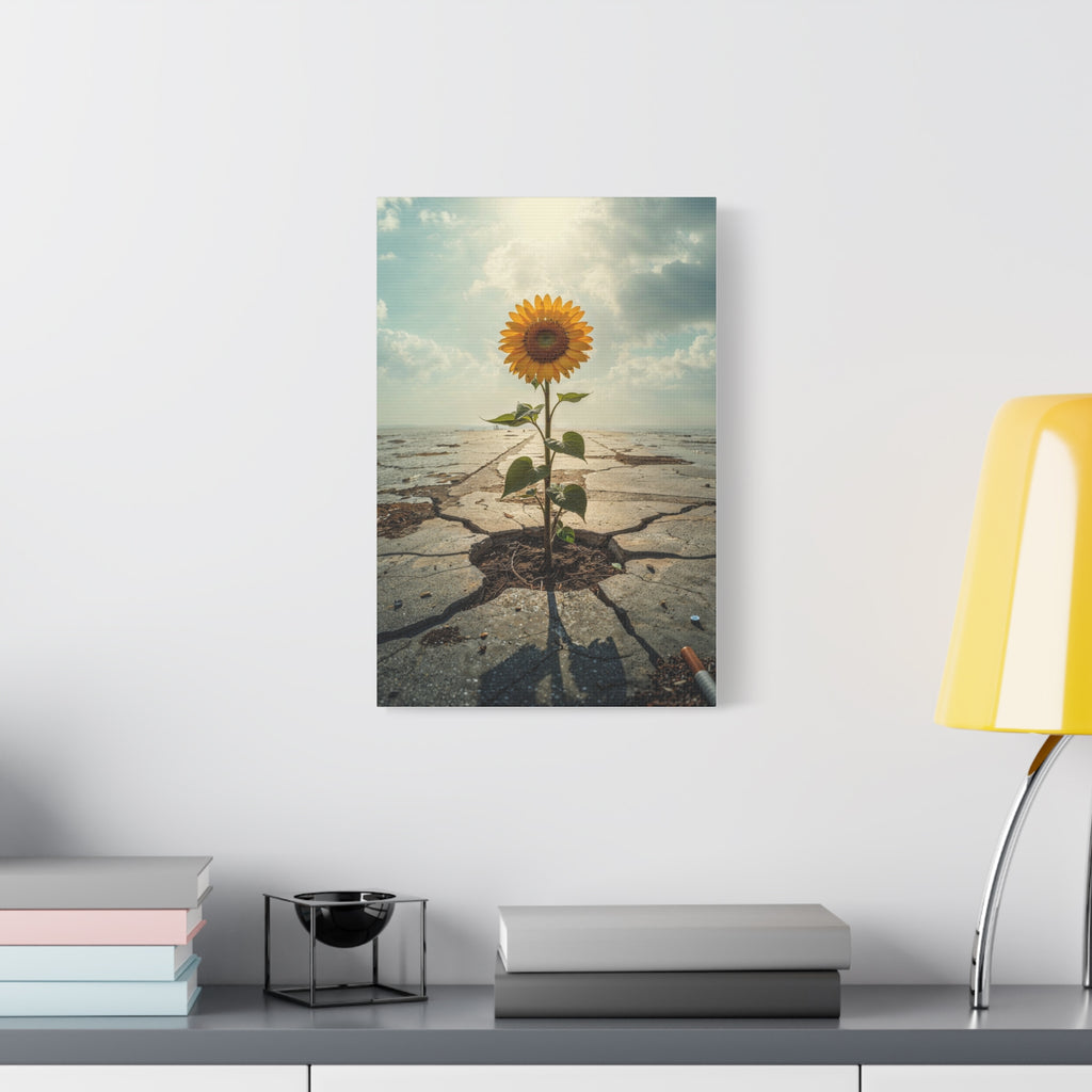 Inspirational Sunflower Canvas Wall Art.