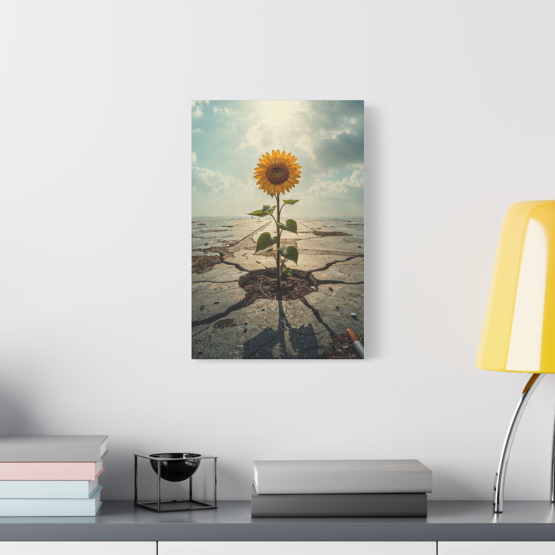 Inspirational Sunflower Canvas Wall Art.