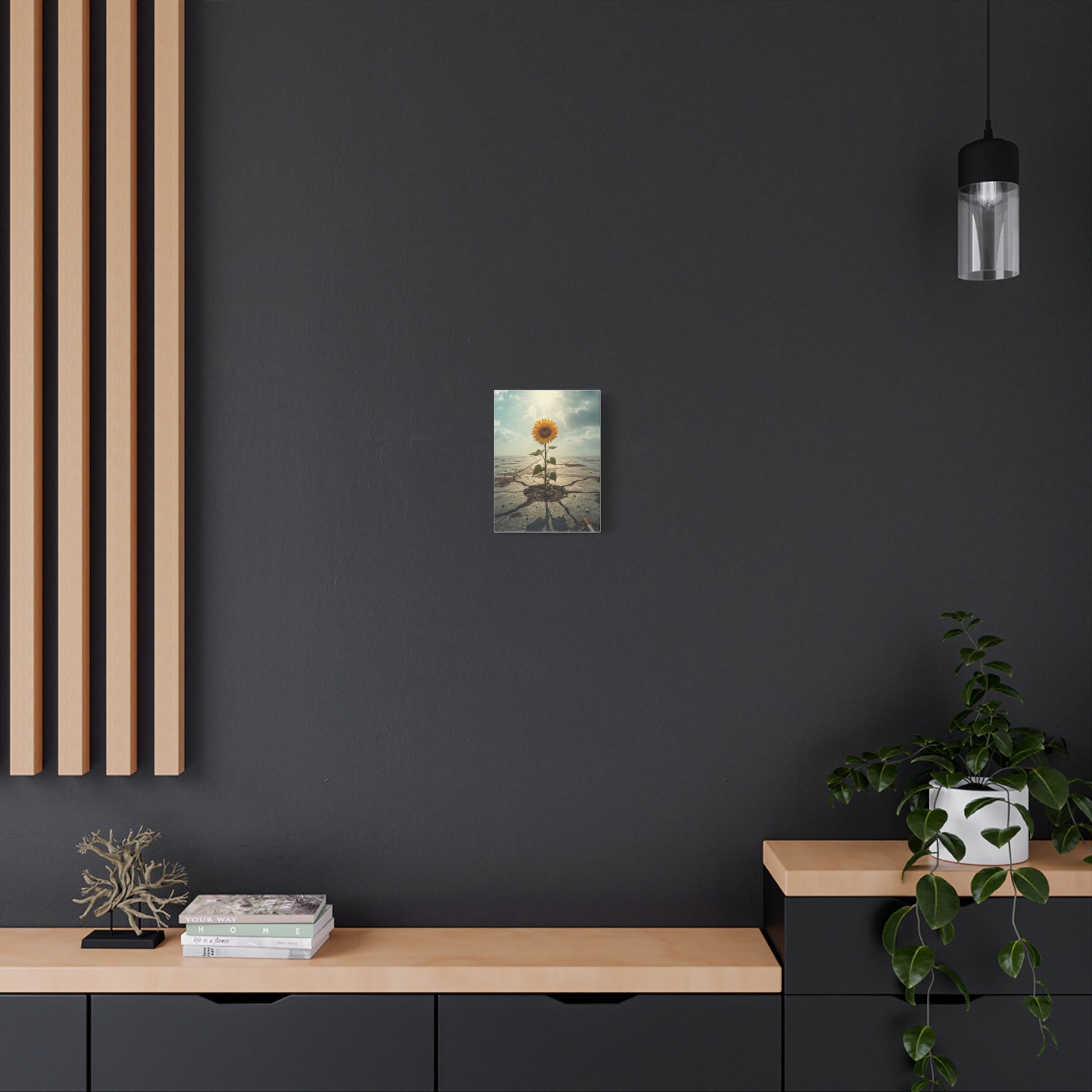 Inspirational Sunflower Canvas Wall Art.