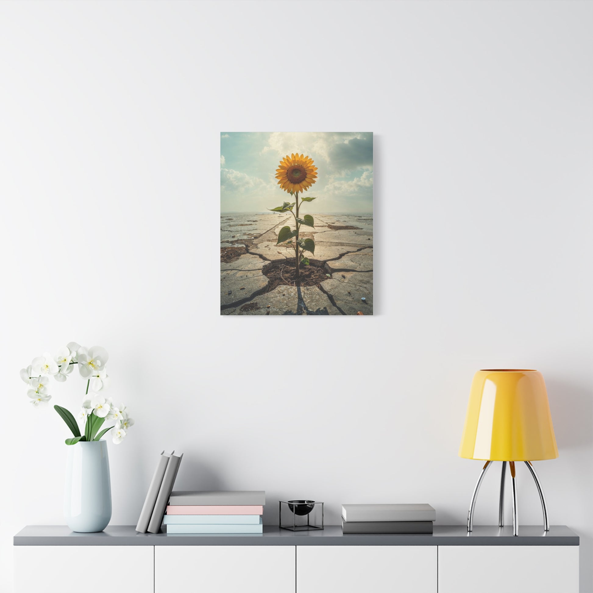 Inspirational Sunflower Canvas Wall Art.