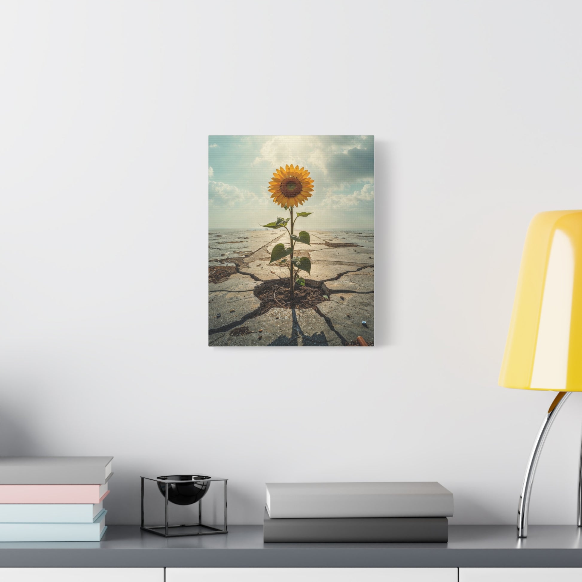 Inspirational Sunflower Canvas Wall Art.